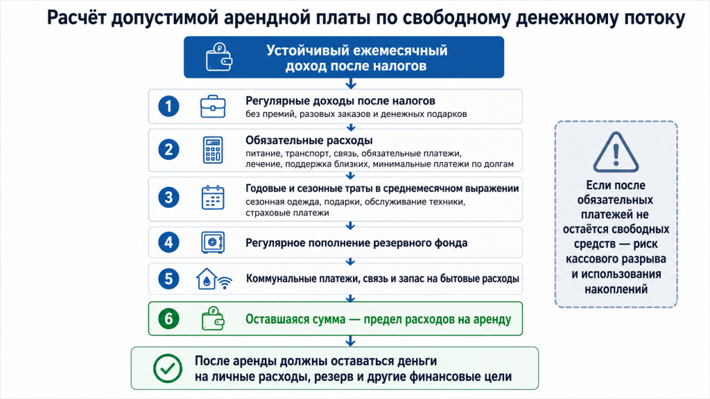 расчет допустимой арендной платы по свободному денежному потоку